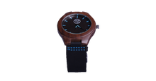 Load image into Gallery viewer, Cruizers | Waterproof Dark Bamboo Watch | Black Leather Band | TZ Lifestyle