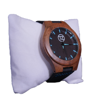 Load image into Gallery viewer, Cruizers | Waterproof Dark Bamboo Watch | Black Leather Band | TZ Lifestyle