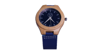 Load image into Gallery viewer, Timez Two | Waterproof Light Bamboo Watch | Blue Leather Band | TZ Lifestyle