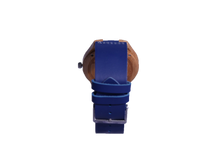 Load image into Gallery viewer, Timez Two | Waterproof Light Bamboo Watch | Blue Leather Band | TZ Lifestyle