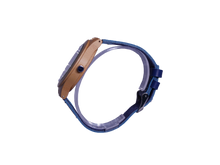 Load image into Gallery viewer, Timez Two | Waterproof Light Bamboo Watch | Blue Leather Band | TZ Lifestyle