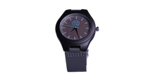 Load image into Gallery viewer, Nauticalz | Waterproof Dark Bamboo Watch | Grey Leather Band | TZ Lifestyle