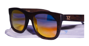 Sunsetterz | Red Lens | Floating Bamboo Sunglasses | Polarized | TZ LIFESTYLE