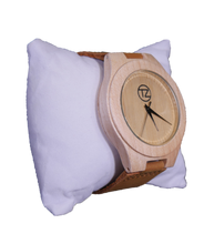 Load image into Gallery viewer, Yacht Life | Waterproof Light Bamboo Watch | Tan Leather Band | TZ Lifestyle