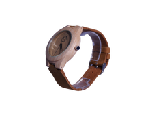 Load image into Gallery viewer, Yacht Life | Waterproof Light Bamboo Watch | Tan Leather Band | TZ Lifestyle