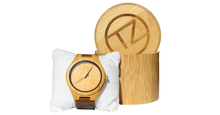 Load image into Gallery viewer, Yacht Life | Waterproof Light Bamboo Watch | Tan Leather Band | TZ Lifestyle