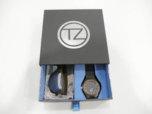 Load image into Gallery viewer, TZ LIFESTYLE| Glacier Essentials Pack | Polarized Mirrored Floating Bamboo Sunglasses with Black Waterproof Wood Watch
