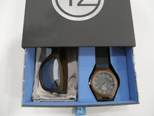 Load image into Gallery viewer, TZ LIFESTYLE | Glacier Essentials Pack | Polarized Mirrored Floating Bamboo Sunglasses with Black Waterproof Wood Watch