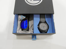 Load image into Gallery viewer, TZ LIFESTYLE | Little Gromm Essentials Pack | Kids Polarized Blue Floating Bamboo Sunglasses with Gray Waterproof Wood Watch