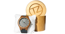 Load image into Gallery viewer, Cruizers | Waterproof Dark Bamboo Watch | Black Leather Band | TZ Lifestyle