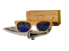 Load image into Gallery viewer, Light Breez | Blue Lens | Floating Bamboo Sunglasses | Polarized | TZ LIFESTYLE