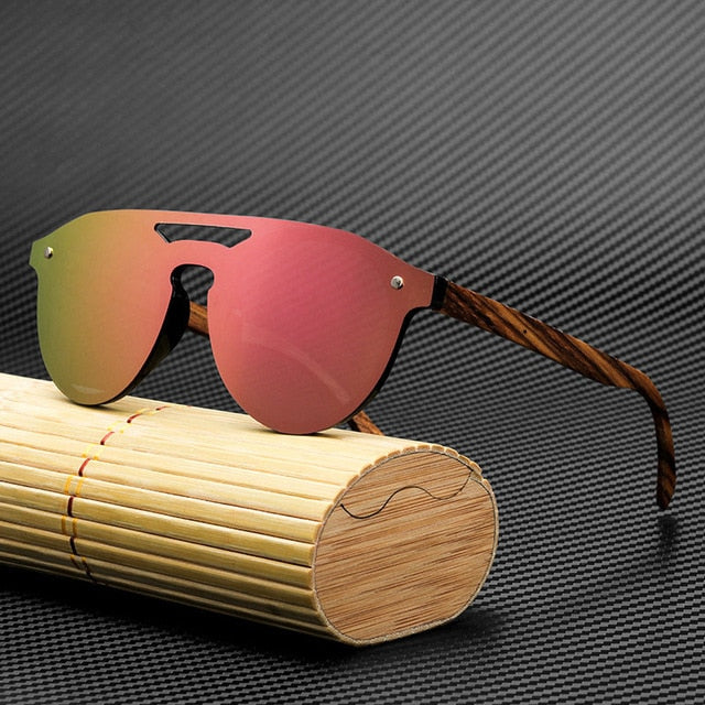 Aviator sunglasses | Polarized lens | Wooden sunglasses | Brown